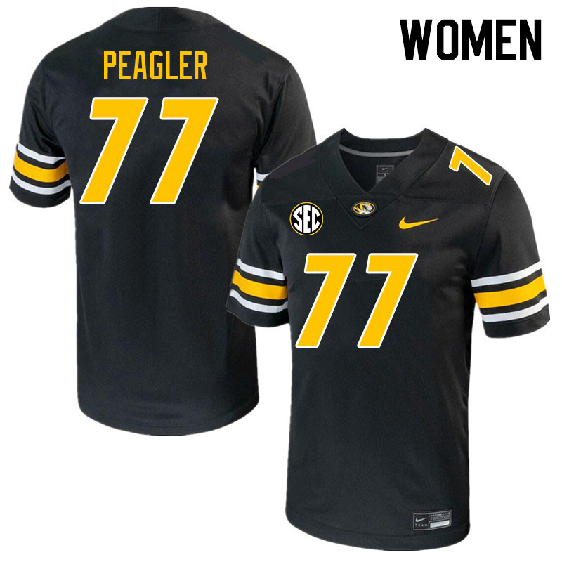 Women #77 Curtis Peagler Missouri Tigers College 2023 Football Stitched Jerseys Sale-Black